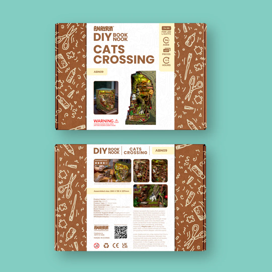 Cats Crossing Book Nook Kit - Image 13